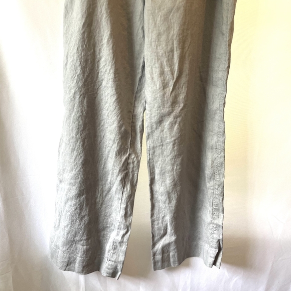 NWT Adrienne vittadini 100% Linen Pants Size 14 Blue Gray - Picture 5 of 10